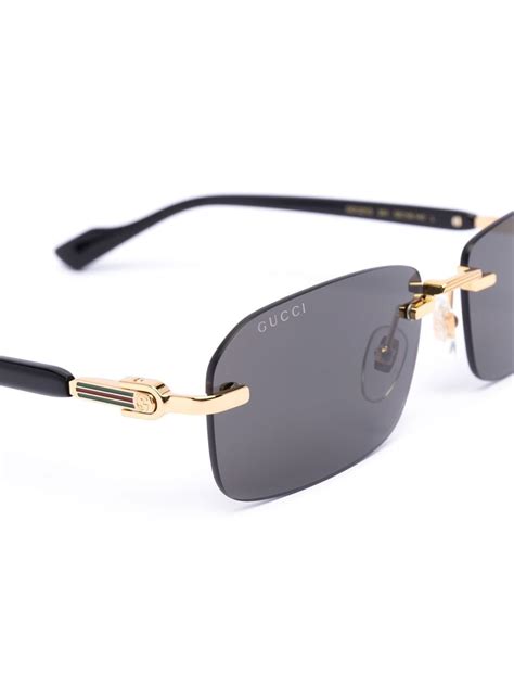 gucci square rimless sunglasses|are gucci glasses unisex.